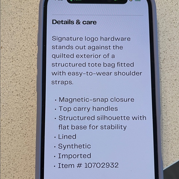 Sam Edelman Julia Quilted Tote in Denim Blue - Picture 8 of 8